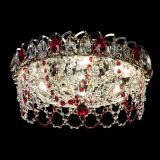 Люстра Хрустальный Каскад Ажур красный в Химках
