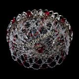 Люстра Хрустальный Каскад Ажур красный в Химках