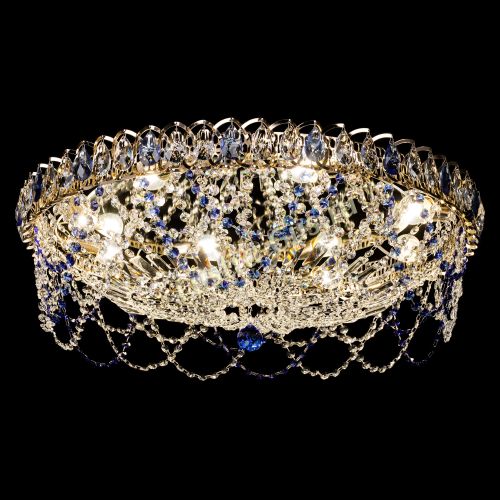 Люстра Каскад Ажур 700 мм синий в Химках Гусь Хрустальный