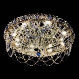 Люстра Каскад Ажур 700 мм синий в Химках