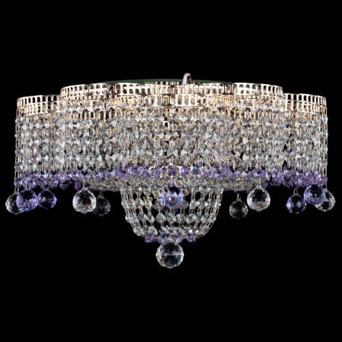 Люстра Камелия №4 фиолетовая в Химках Гусь Хрустальный