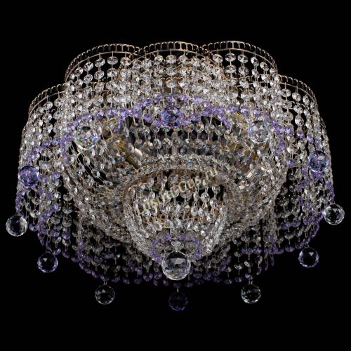 Люстра Камелия №4 фиолетовая в Химках Гусь Хрустальный