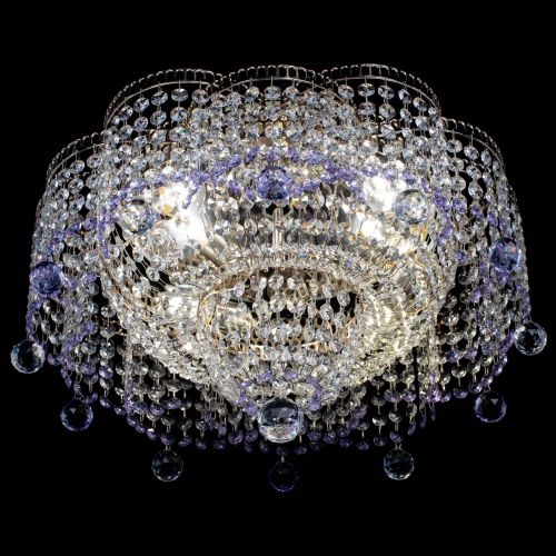 Люстра Камелия №4 фиолетовая в Химках Гусь Хрустальный