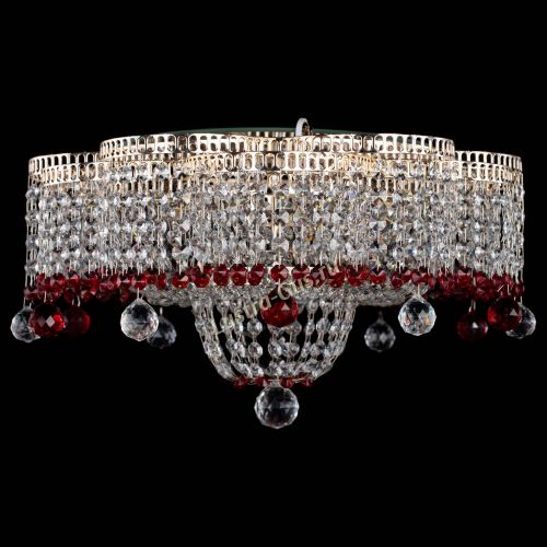 Люстра Камелия №4 красная в Химках Гусь Хрустальный
