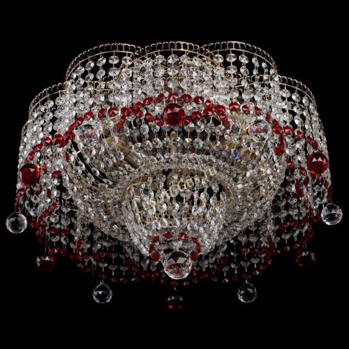 Люстра Камелия №4 красная в Химках Гусь Хрустальный