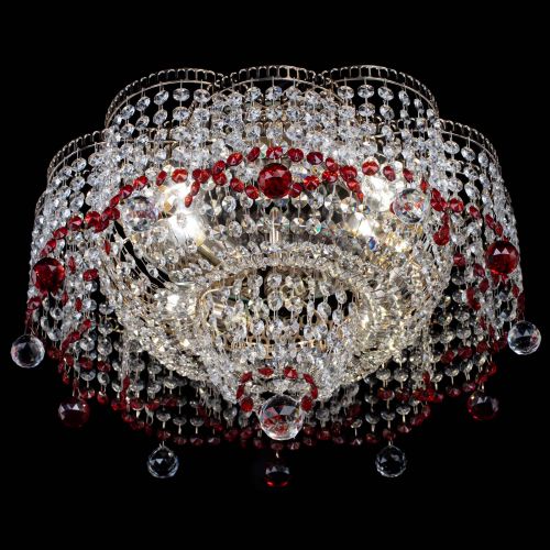 Люстра Камелия №4 красная в Химках Гусь Хрустальный
