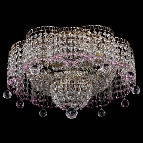 Люстра Камелия №4 розовая в Химках Гусь Хрустальный