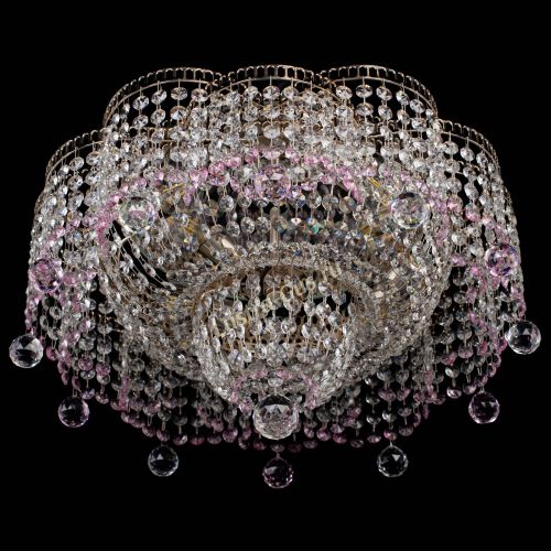 Люстра Камелия №4 розовая в Химках Гусь Хрустальный