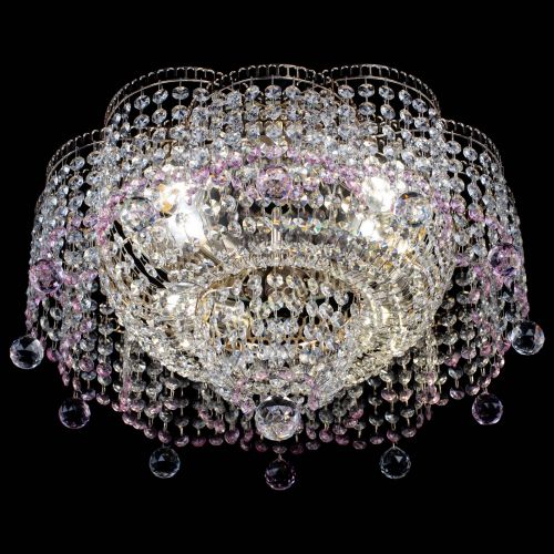 Люстра Камелия №4 розовая в Химках Гусь Хрустальный