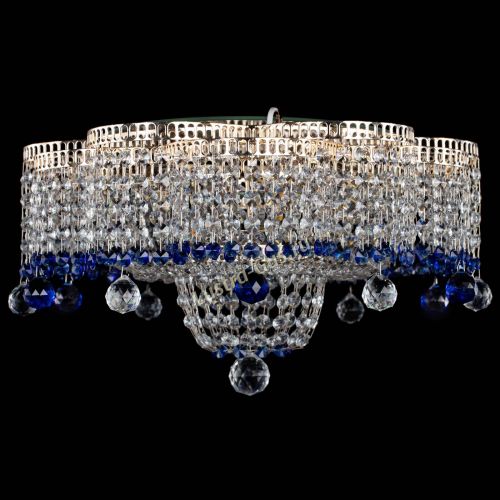 Люстра Камелия №4 синяя в Химках Гусь Хрустальный