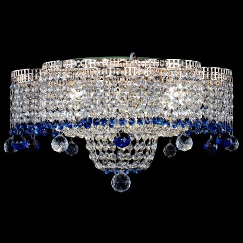 Люстра Камелия №4 синяя в Химках Гусь Хрустальный