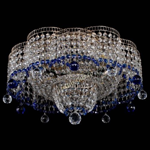 Люстра Камелия №4 синяя в Химках Гусь Хрустальный