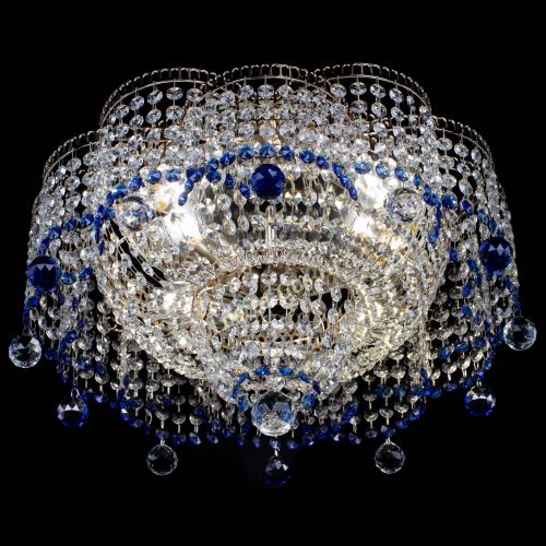 Люстра Камелия №4 синяя в Химках Гусь Хрустальный
