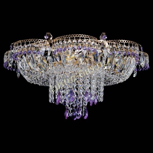 Люстра Камея №1 фиолетовая в Химках Гусь Хрустальный