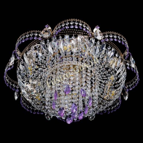 Люстра Камея №1 фиолетовая в Химках Гусь Хрустальный