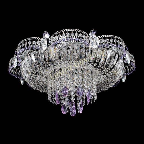 Люстра Камея №1 фиолетовая в Химках Гусь Хрустальный