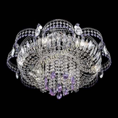 Люстра Камея №1 фиолетовая в Химках Гусь Хрустальный