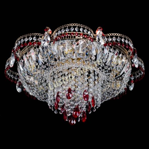 Люстра Камея №1 красная в Химках Гусь Хрустальный