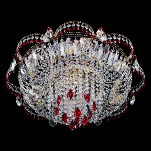 Люстра Камея №1 красная в Химках Гусь Хрустальный