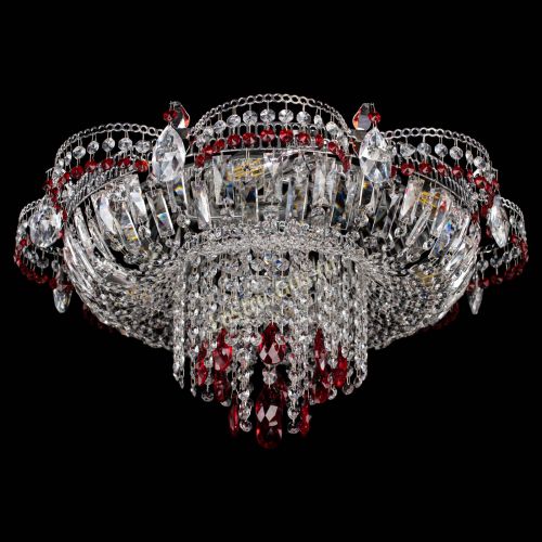 Люстра Камея №1 красная в Химках Гусь Хрустальный