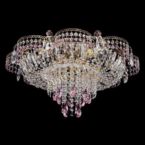 Люстра Камея №1 розовая в Химках Гусь Хрустальный