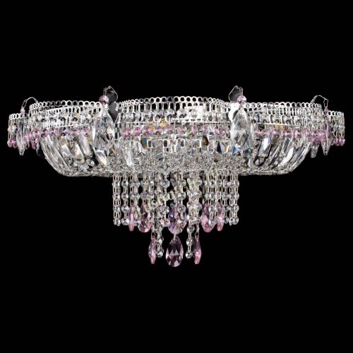 Люстра Камея №1 розовая в Химках Гусь Хрустальный