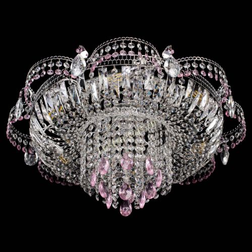 Люстра Камея №1 розовая в Химках Гусь Хрустальный