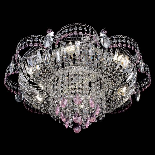 Люстра Камея №1 розовая в Химках Гусь Хрустальный