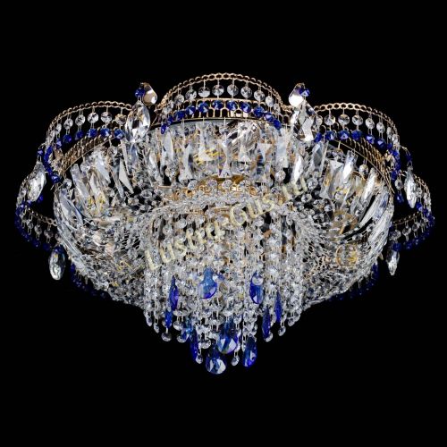 Люстра Камея №1 синяя в Химках Гусь Хрустальный