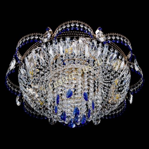 Люстра Камея №1 синяя в Химках Гусь Хрустальный