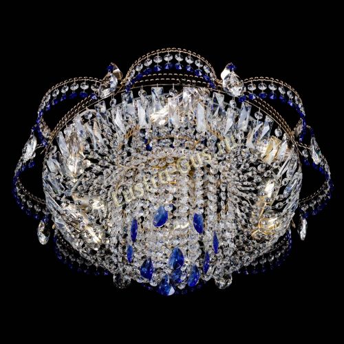 Люстра Камея №1 синяя в Химках Гусь Хрустальный