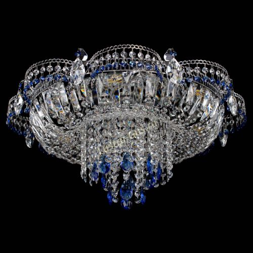 Люстра Камея №1 синяя в Химках Гусь Хрустальный