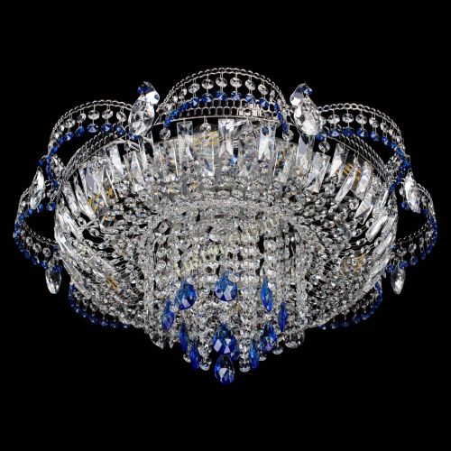Люстра Камея №1 синяя в Химках Гусь Хрустальный