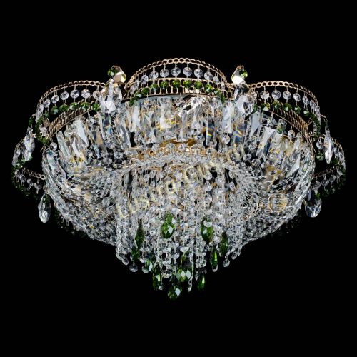 Люстра Камея №1 зеленая в Химках Гусь Хрустальный