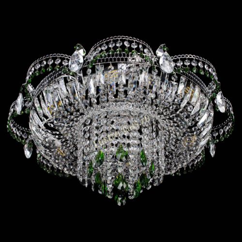 Люстра Камея №1 зеленая в Химках Гусь Хрустальный