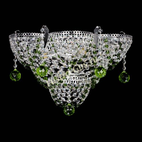 Люстра Камея Анна зеленая в Химках Гусь Хрустальный