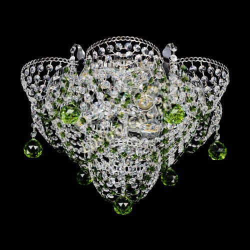 Люстра Камея Анна зеленая в Химках Гусь Хрустальный