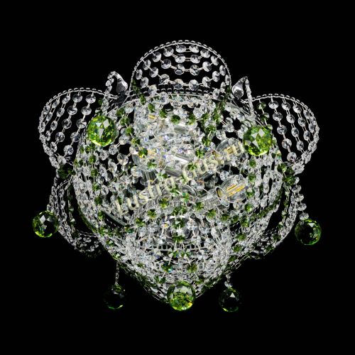 Люстра Камея Анна зеленая в Химках Гусь Хрустальный