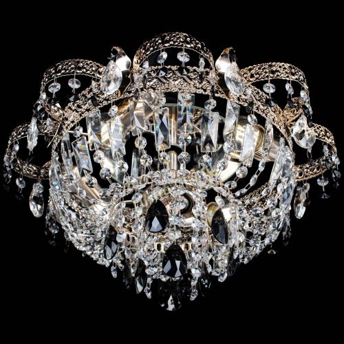 Люстра Камея Флора №4 черная в Химках Гусь Хрустальный