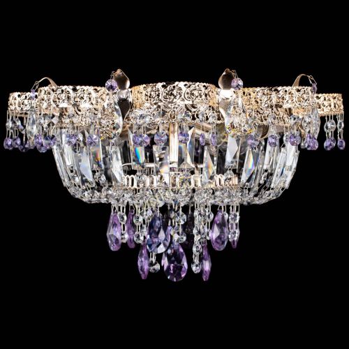 Люстра Камея Флора №4 фиолетовая в Химках Гусь Хрустальный