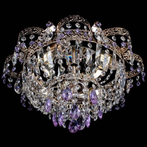 Люстра Камея Флора №4 фиолетовая в Химках Гусь Хрустальный