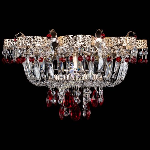 Люстра Камея Флора №4 красная в Химках Гусь Хрустальный