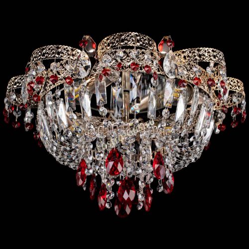 Люстра Камея Флора №4 красная в Химках Гусь Хрустальный