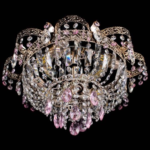 Люстра Камея Флора №4 розовая в Химках Гусь Хрустальный