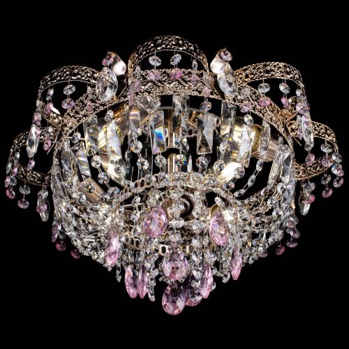 Люстра Камея Флора №4 розовая в Химках Гусь Хрустальный