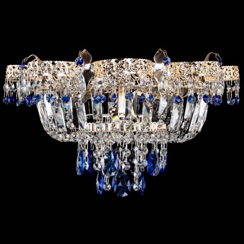 Люстра Камея Флора №4 синяя в Химках Гусь Хрустальный