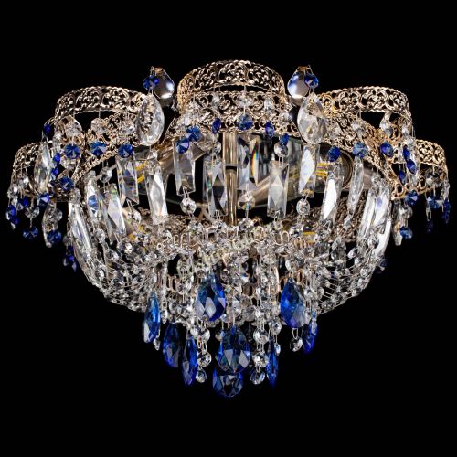 Люстра Камея Флора №4 синяя в Химках Гусь Хрустальный