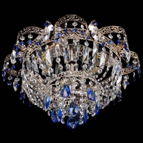 Люстра Камея Флора №4 синяя в Химках Гусь Хрустальный