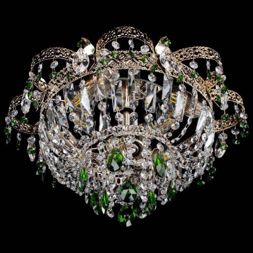 Люстра Камея Флора №4 зеленая в Химках Гусь Хрустальный