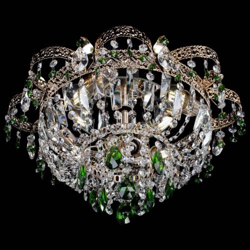 Люстра Камея Флора №4 зеленая в Химках Гусь Хрустальный